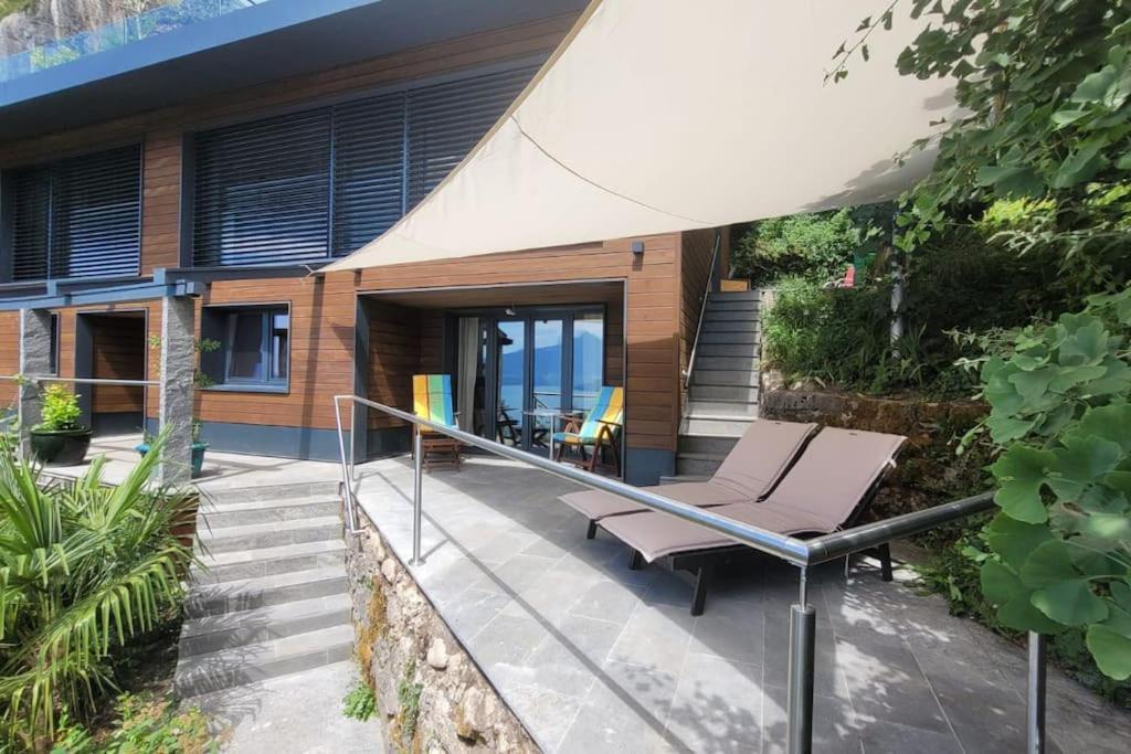 Villa Bootsmann Mit Spektakulaerer Seesicht Nahe Badestrand Vitznau Exterior foto